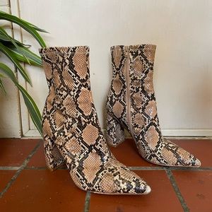 Jeffery Campbell Faux Snakeskin Pointed Boot Size 8.5
